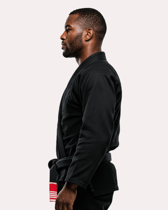 BJJ Fanatics Black Plain Gi 380 gsm