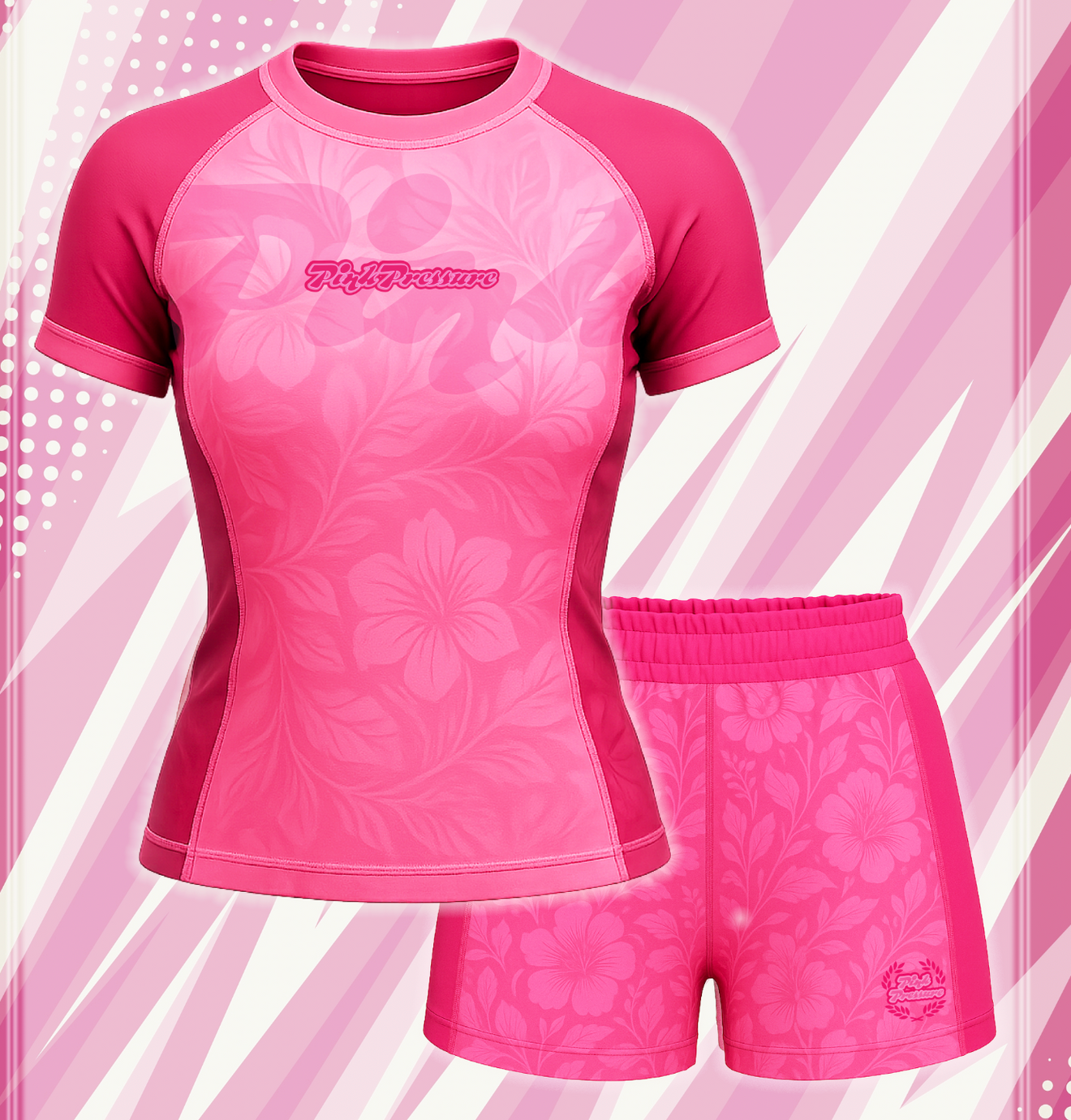 Pink Pressure (Girls) Kit (Rashguard & Shorts)