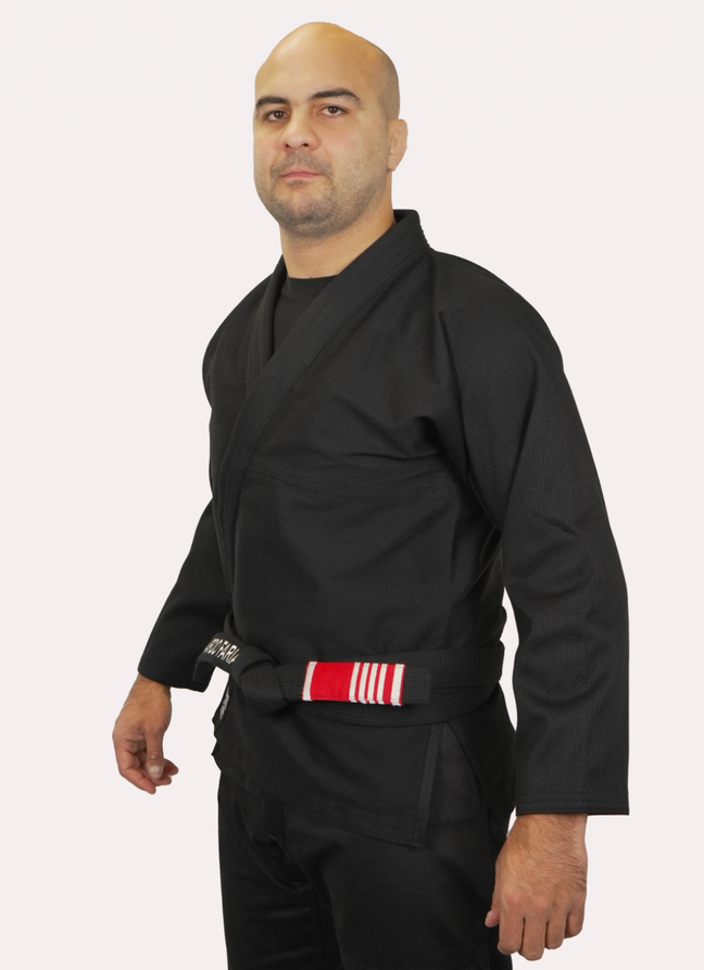 BJJ Fanatics Black Plain Gi 380 gsm