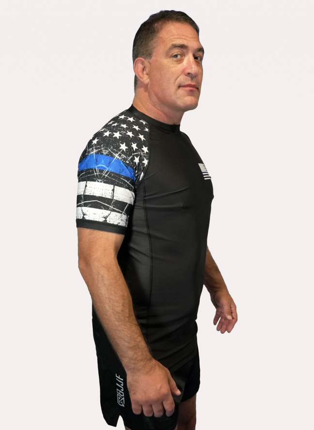 BJJ Fanatics Back The Blue Rashguard