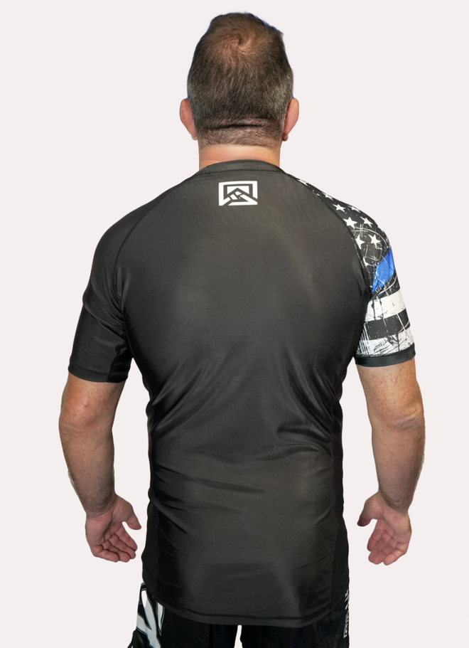 BJJ Fanatics Back The Blue Rashguard